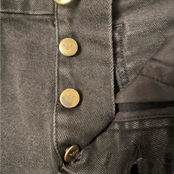 Emporio Armani Gold Series Mens Slim Fit Black Gold Jeans 6Z1J00 1D2JZ 0005 - Picture 9 of 16